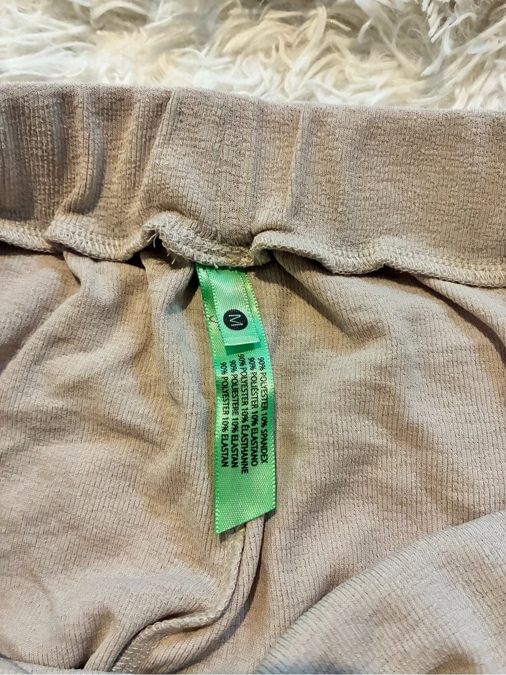 Honeydew Intimates Lights Out Lounge Set M NWT Beige Ribbed Pajama Tank & Shorts